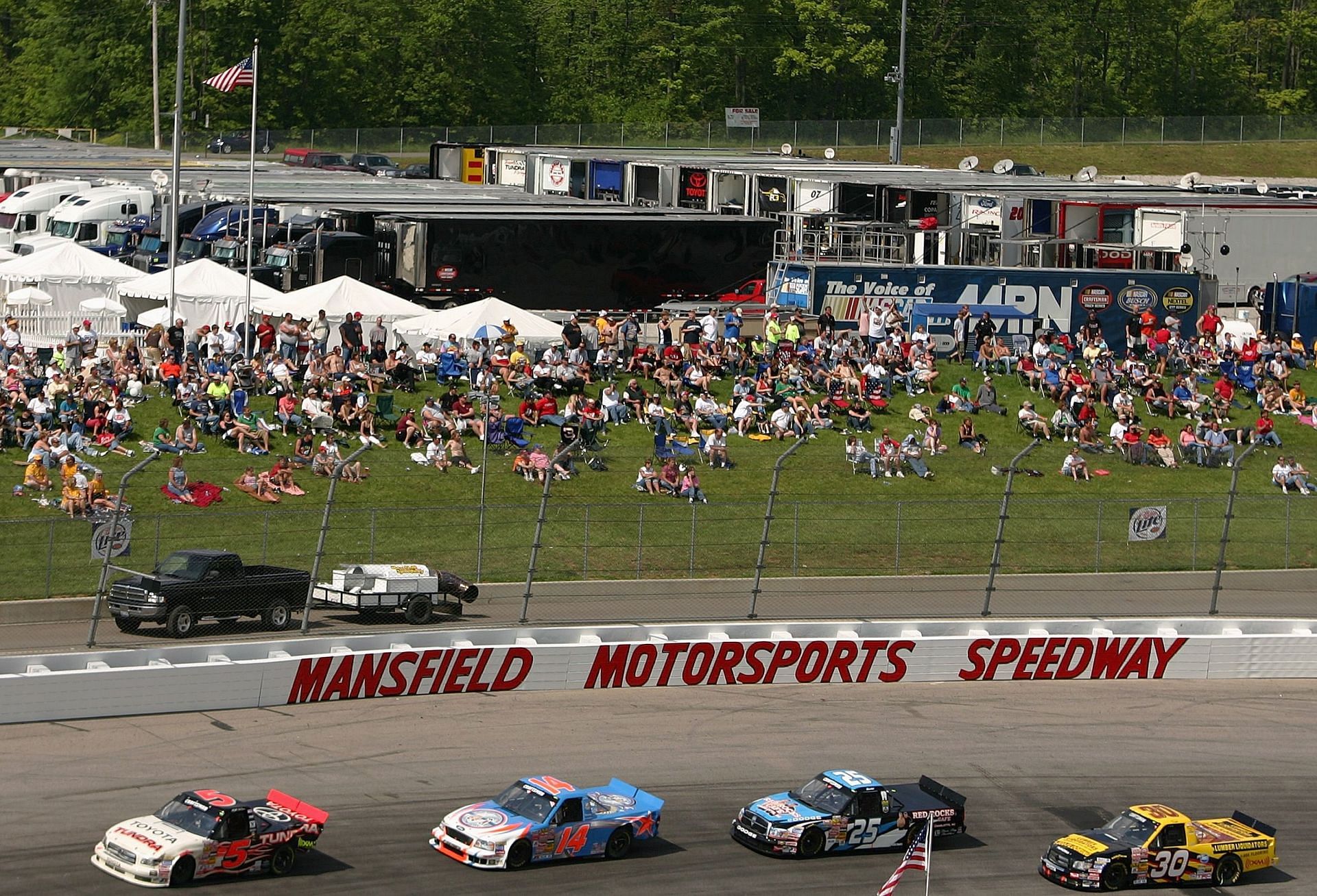The NASCAR Craftsman Truck Series Ohio 250 race on May 27, 2006, at Mansfield Motor Speedway. Source: Getty